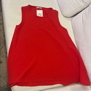 Red Sleeveless Top